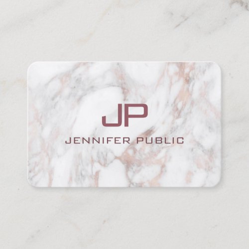 Elegant Professional Template Rose Gold Marble Business Card