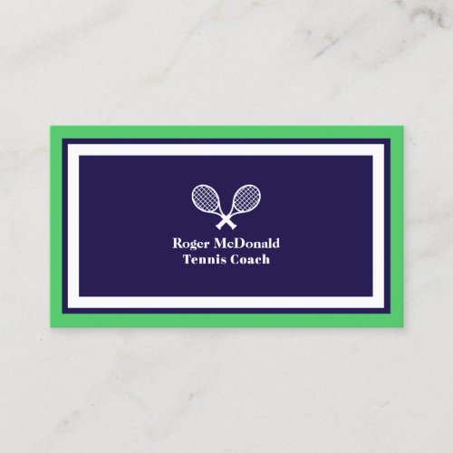 Elegant professional tennis logo style business card