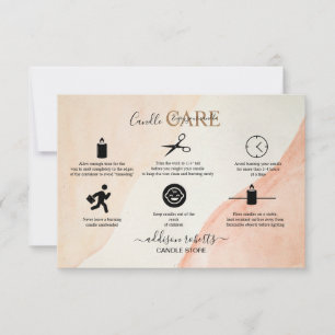 Elegant Professional Terracotta Candle Care Thank Thank You Card