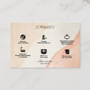 Elegant Professional Terracotta Jewelry Care  Busi Business Card