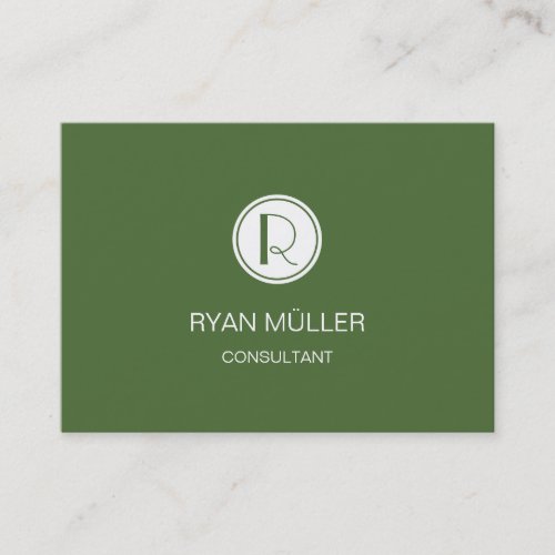 Elegant Professional Treetop and Monogram Business Card