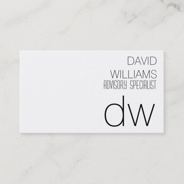 ELEGANT PROFESSIONAL WHITE COPPER BUSINESS CARD (Front)