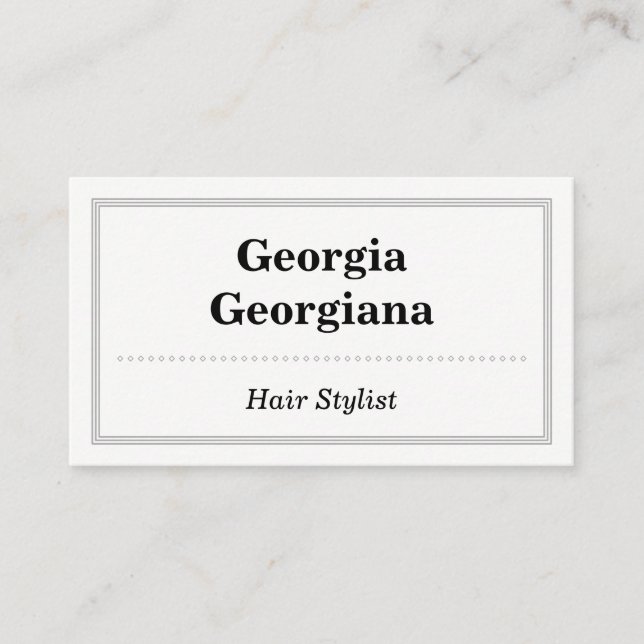 Elegant & Professional, With Triple-Line Border Appointment Card (Front)