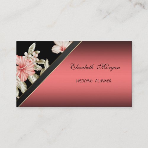 Elegant Proffesional Modern Coral Red Business Card