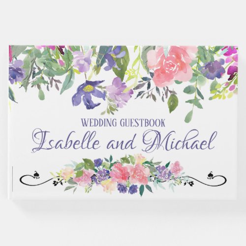 Elegant Promise of Spring Personalized Wedding Guest Book