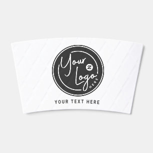Elegant Promotional Business Logo Paper Cup Sleeve