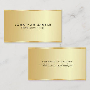 Elegant Promotional Template Luxury Gold Look Business Card