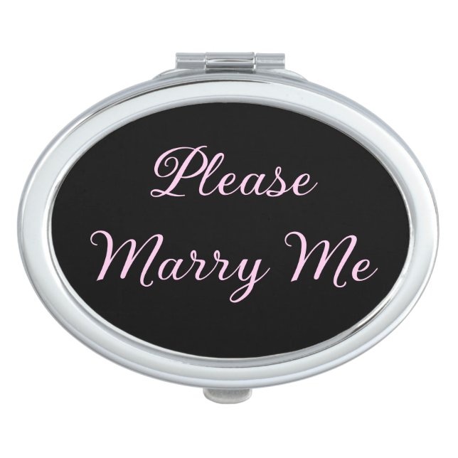 Elegant Proposal Black & Pink Compact Mirror (Front)