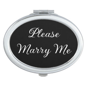Elegant Proposal Black & White Compact Mirror