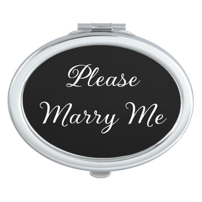 Elegant Proposal Black & White Compact Mirror (Front)