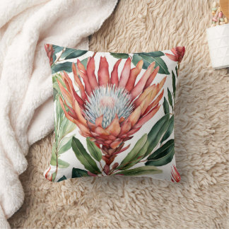 Elegant Protea Accent Pillow