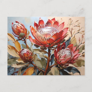Elegant Protea Art Graceful Floral Design  Postcard