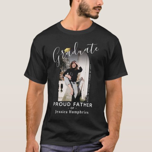 Elegant Proud Mother of the Graduate Arch Photo T_ T_Shirt
