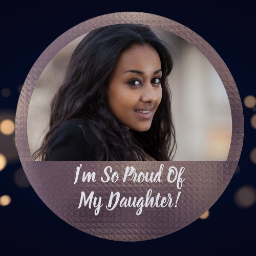 Elegant Proud Parent Graduation Photo Button