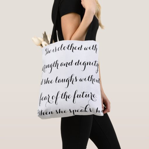 She is worthy proverbs 31 Tote Bag