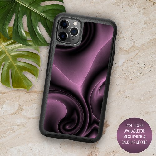Elegant Psychedelic Purple Swirls Art Pattern iPhone 13 Case