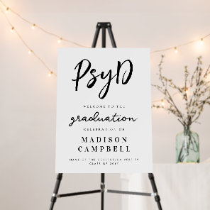 Elegant PsyD Doctor of Psychology Graduation Foam Board