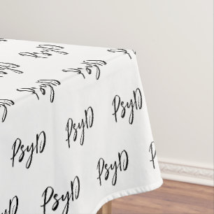 Elegant PsyD Doctor of Psychology Tablecloth