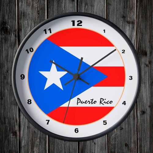 Elegant Puerto Rico Puerto Rican Flag  House Round Clock