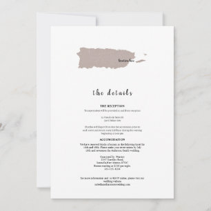 ELEGANT Puerto Rico Wedding Invitation Details