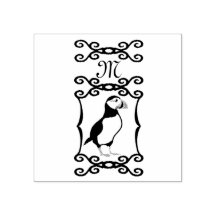 Elegant Puffin in a French Iron Frame