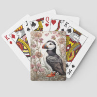 Elegant Puffin William Morris Inspired Pink Flower