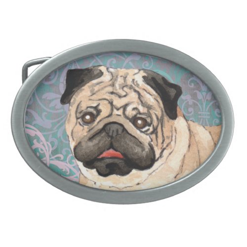 Elegant Pug Belt Buckle