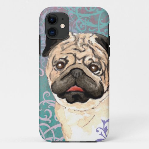 Elegant Pug iPhone 11 Case