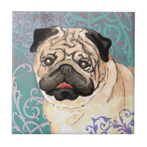 Elegant Pug Tile