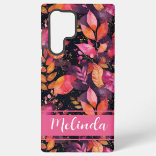 Elegant Pumpkin and flowers fall pattern Samsung Galaxy S22 Ultra Case