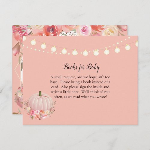 Elegant Pumpkin Books For Baby Shower Invitation