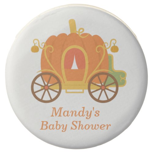 Elegant Pumpkin Carriage Baby Shower Treats Chocolate Dipped Oreo