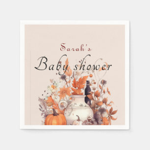 Elegant pumpkin fall Baby shower Napkins