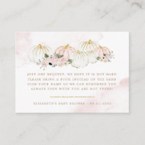 elegant pumpkin floral baby shower enclosure card