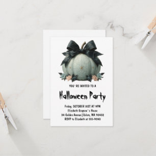 Elegant Pumpkin Halloween Party Design Invitation
