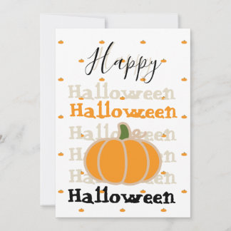 ELEGANT PUMPKIN PATTERN HAPPY HALLOWEEN INVITATION
