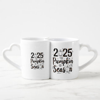 Elegant Pumpkin Season Coffee Mug Set