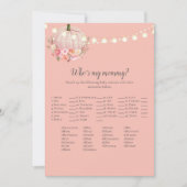 Elegant Pumpkin Who's My Mommy Baby Shower Game Invitation (Front)