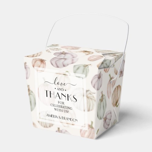 Elegant Pumpkins Gender Neutral Baby Shower Favor Boxes