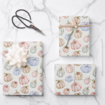 Elegant Pumpkins Gender Neutral Baby Shower Wrapping Paper Sheets