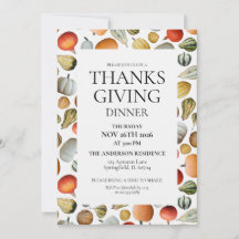 Elegant Pumpkins & Gourds Thanksgiving Dinner