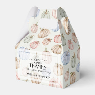 Elegant Pumpkins Neutral Baby Shower Favor Boxes
