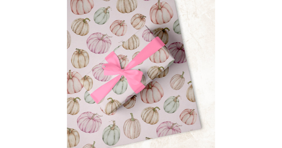 Elegant Pumpkins Gender Neutral Baby Shower Wrapping Paper Sheets