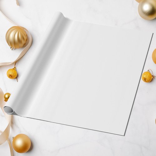 Elegant Pure White Solid Color All Occasion  Wrapping Paper