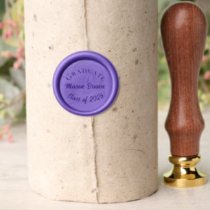 Elegant Purlple Graduation Wax Seal Stamp