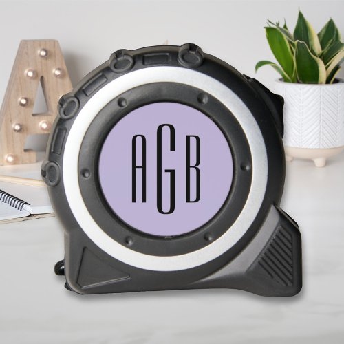 Elegant Purple 3 Letter Monogram Initials Tape Measure