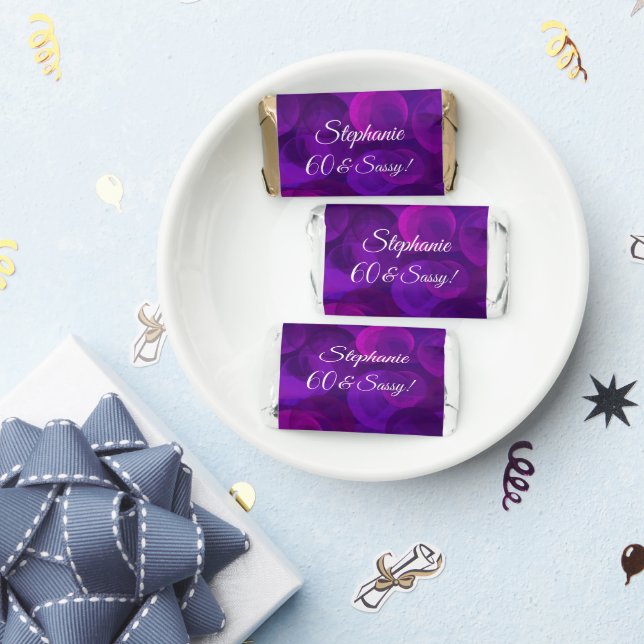 Elegant Purple 60 and Sassy Birthday Party Hershey's Miniatures (Party)