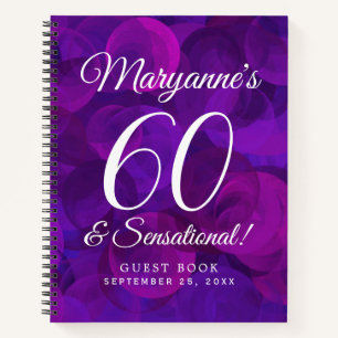 Elegant Purple 60 and Sensational Birthday Party Notebook