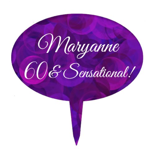 Elegant Purple 60  Sensational Birthday Party Cake Topper