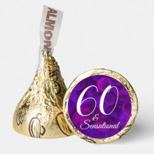 Elegant Purple 60 & Sensational Birthday Party Hershey®'s Kisses®